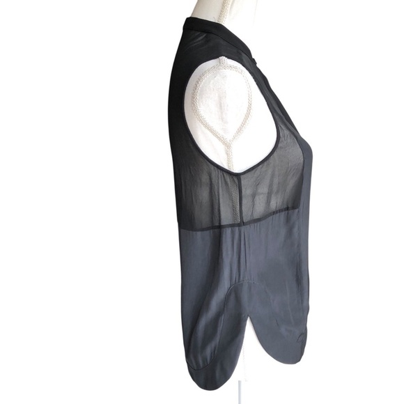 ALLSAINTS Sleeveless Women's Top Silk Japanese Cloth Size 2 - Picture 9 of 11